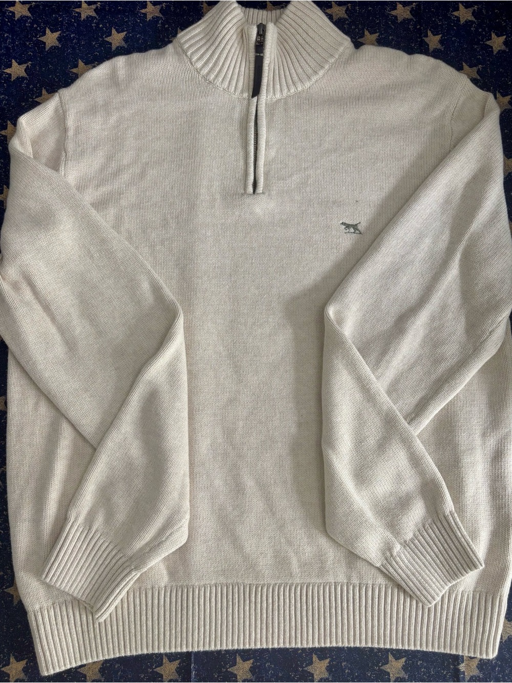 RODD & GUNN Merrick Bay Quarter-Zip Sweater - Oat, L - Picture 2 of 4